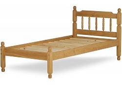 3ft Single Colonial waxed pine wooden bed frame 3